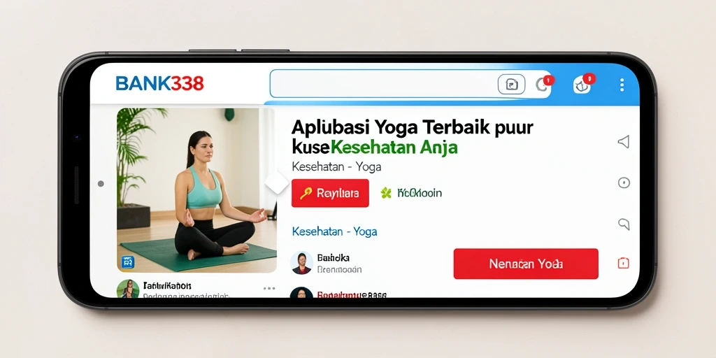 Tampilan antarmuka aplikasi BANK338 yang intuitif untuk latihan Yoga.