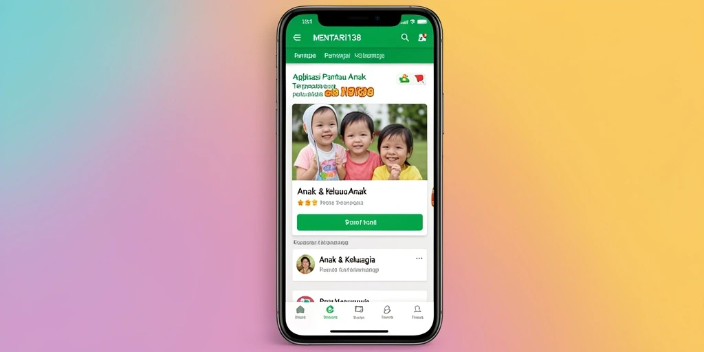 Tampilan antarmuka sederhana dan intuitif MENTARI138 untuk pemantauan anak.