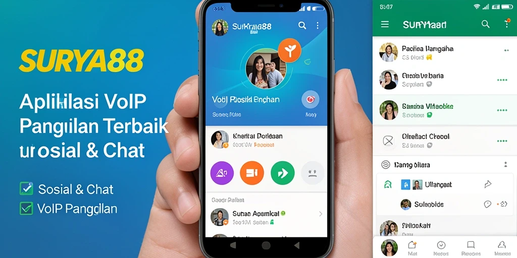 Antarmuka SURYA88 dengan fungsi VoIP Panggilan yang intuitif.