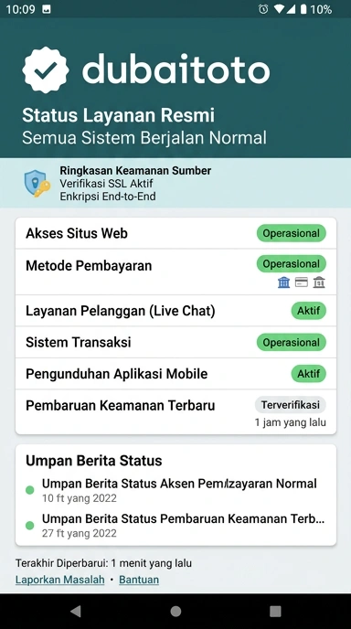 Tampilan kanal resmi dubaitoto